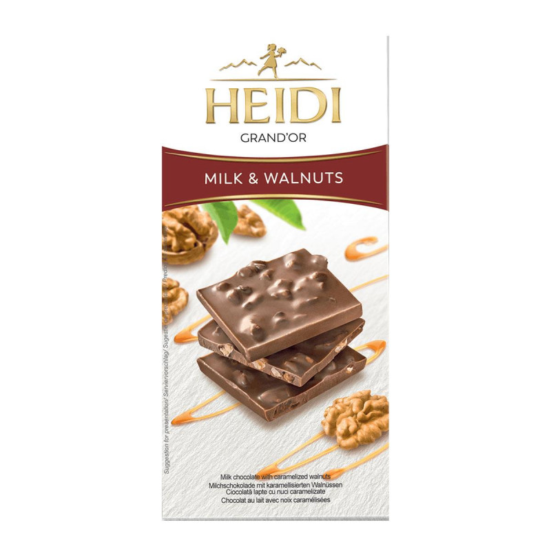 Heidi GrandOr Milk & Walnuts 90gr.