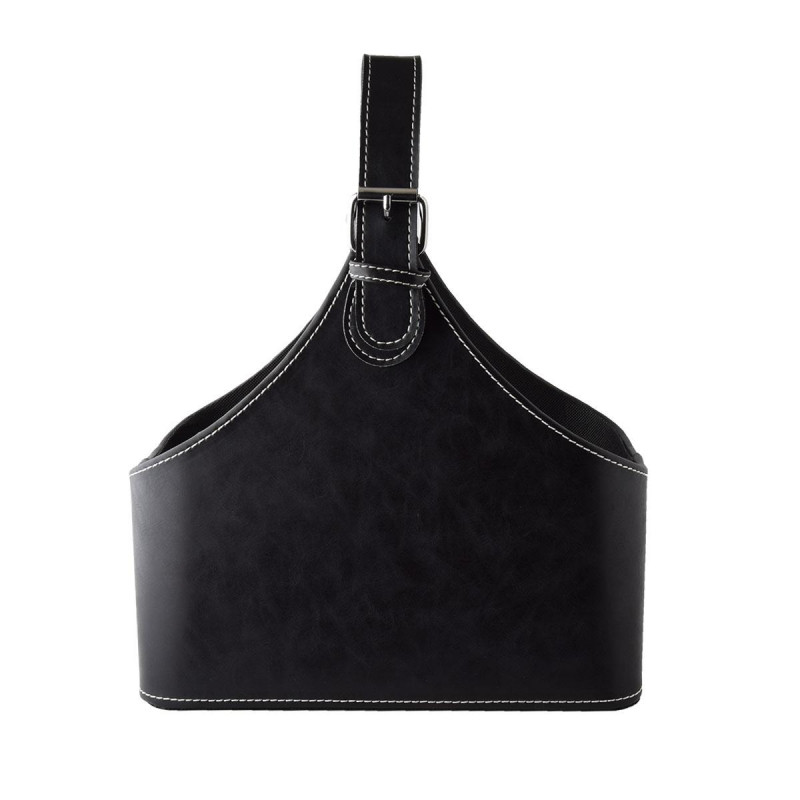 Εφημεριδοθήκη-Τσάντα δερμάτινη για 2 φιάλες (μαύρη). Εφημεριδοθήκη-Τσάντα δερμάτινη για 2 φιάλες (μαύρη).