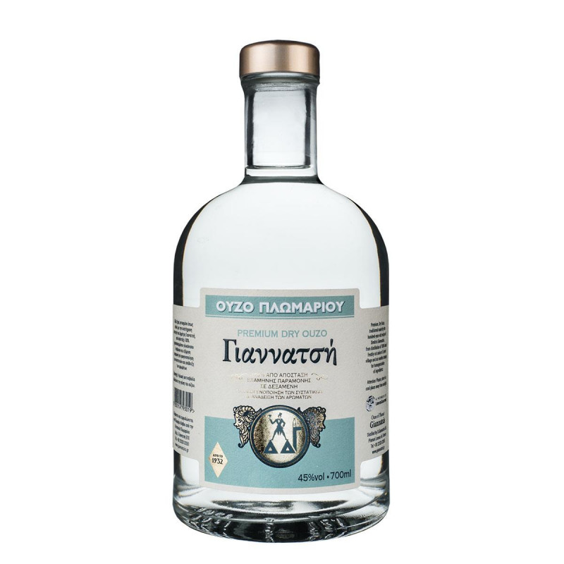 Γιαννατσή Ούζο Πλωμαρίου 6μηνης Ωρίμανσης 45%vol 700ml Γιαννατσή Ούζο Πλωμαρίου 6μηνης Ωρίμανσης 45%vol 700ml