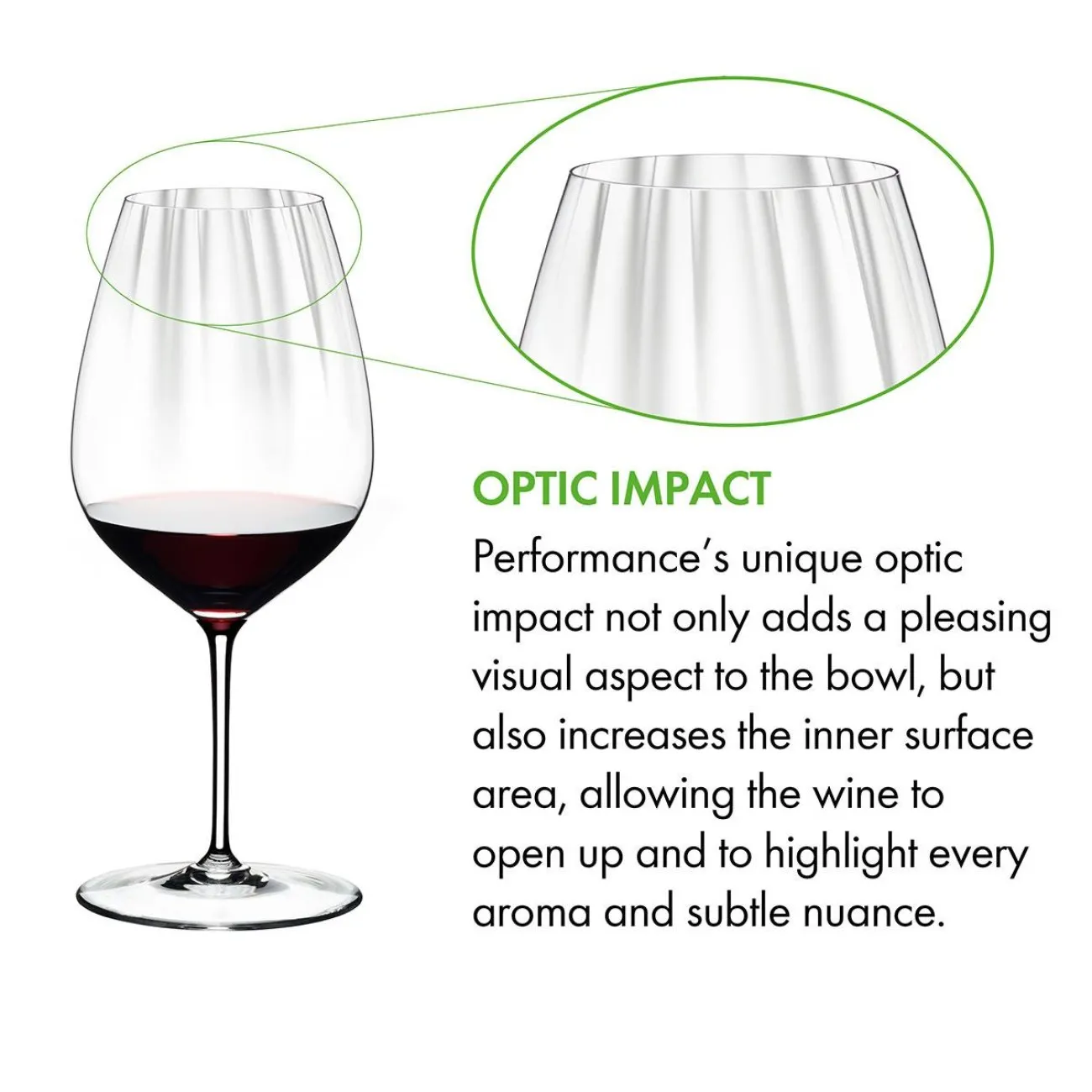 Riedel ποτήρι από κρύσταλλο Performance Cabernet/Merlot 6884/0, Σετ 2τμχ