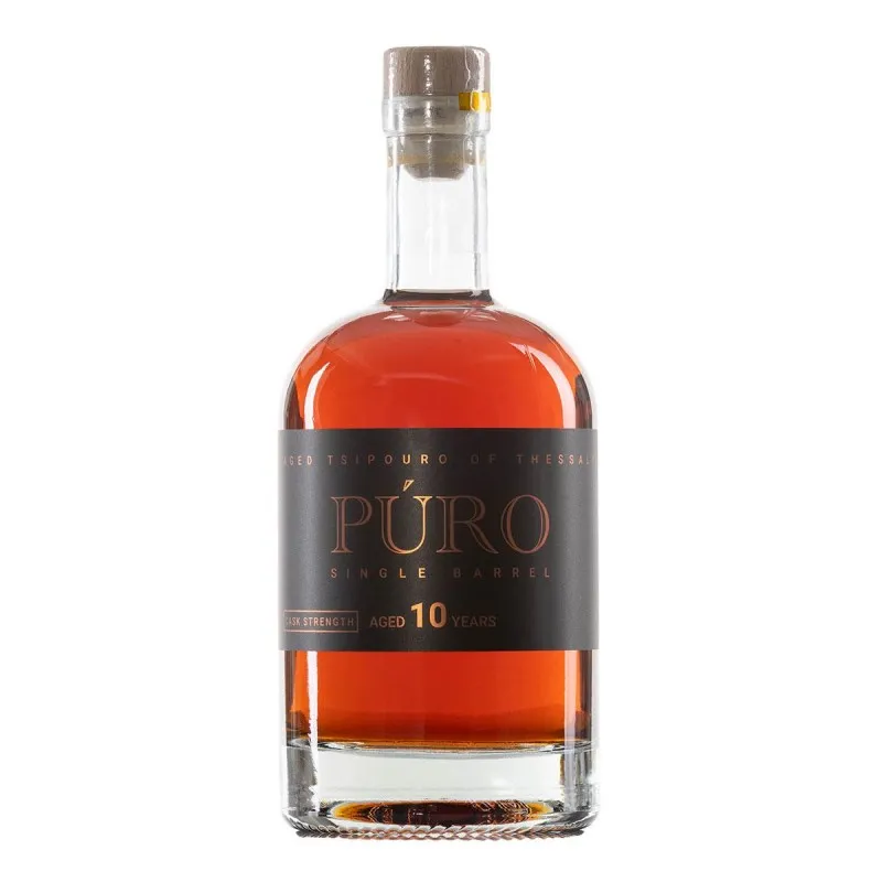 Puro Single Barrel 10 y.o. Παλαιωμένο Τσίπουρο 500ml σε ξυλοκιβώτιο